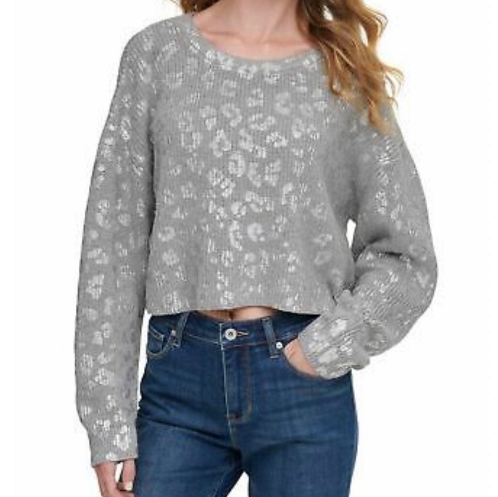 NWT DKNY Jeans Metallic Chunky Sweater